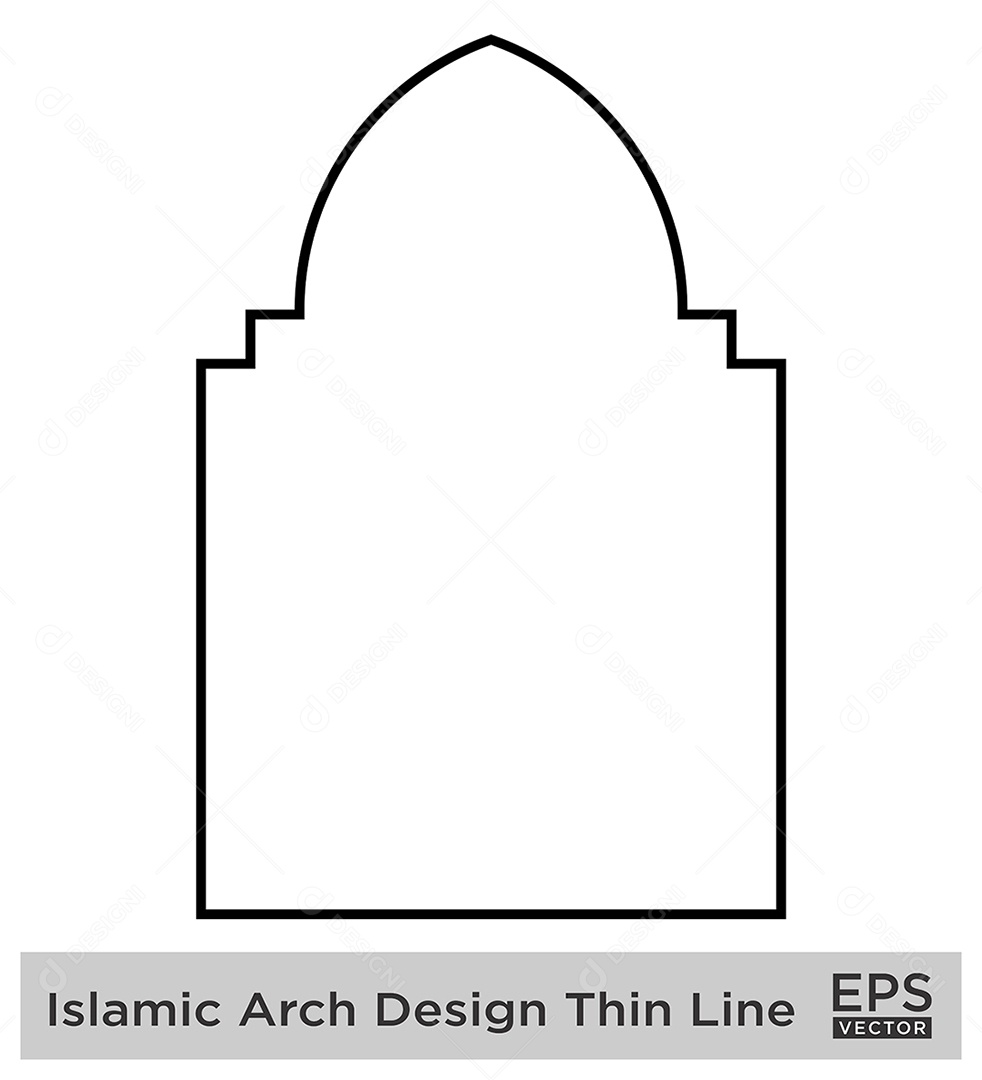 Modelo de Arco Islâmico Vetor EPS