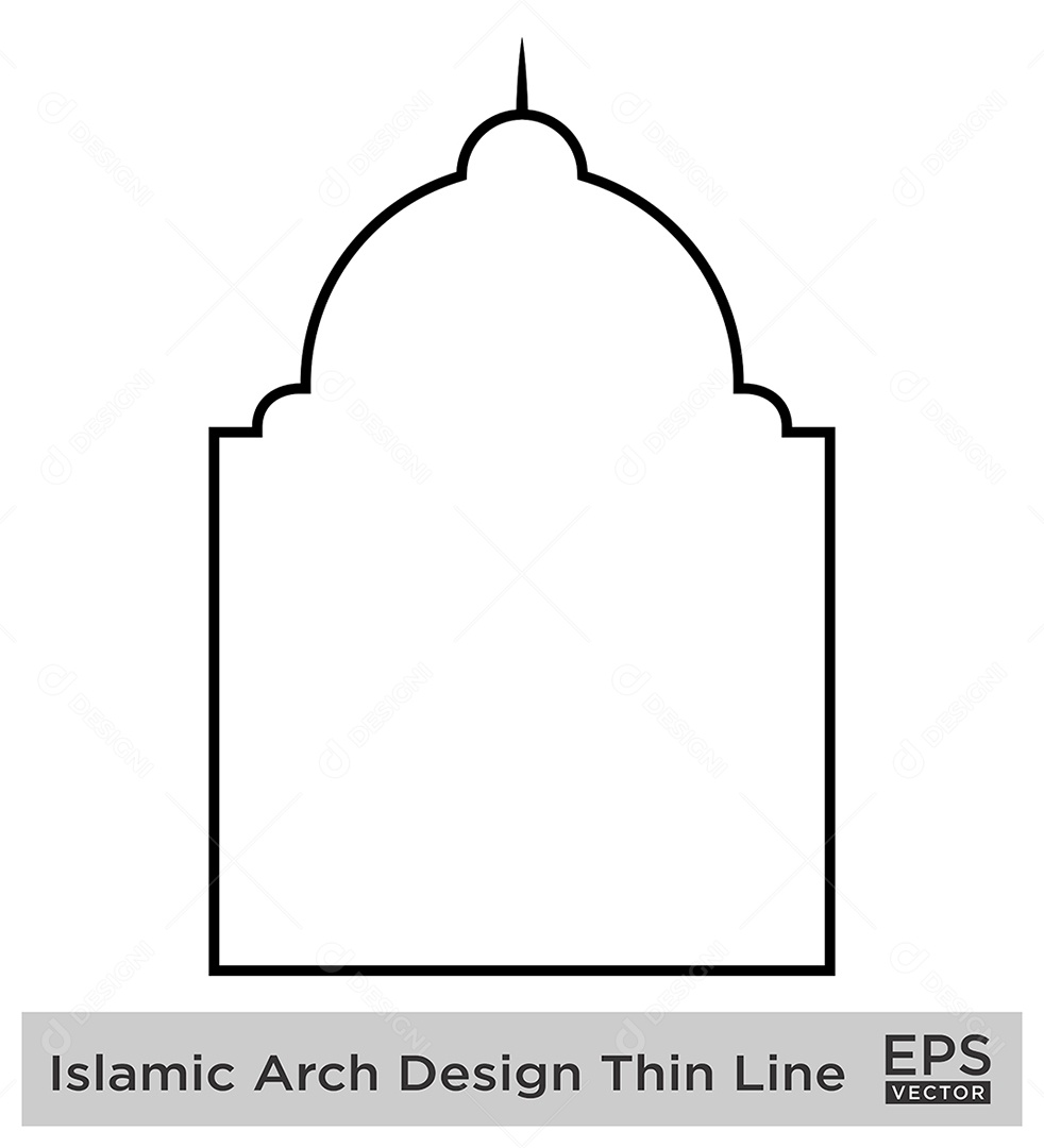 Modelo de Arco Islâmico Vetor EPS