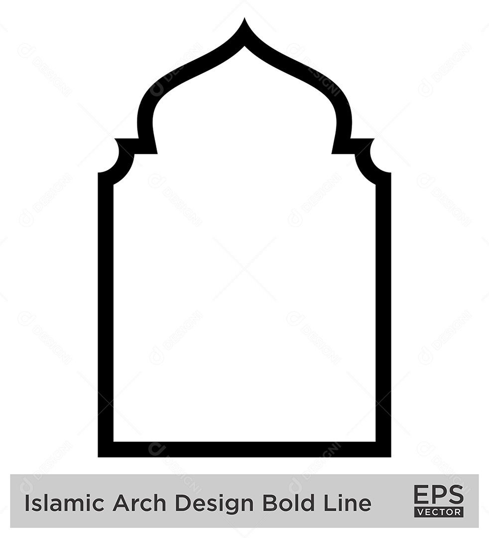 Modelo de Arco Islâmico Vetor EPS