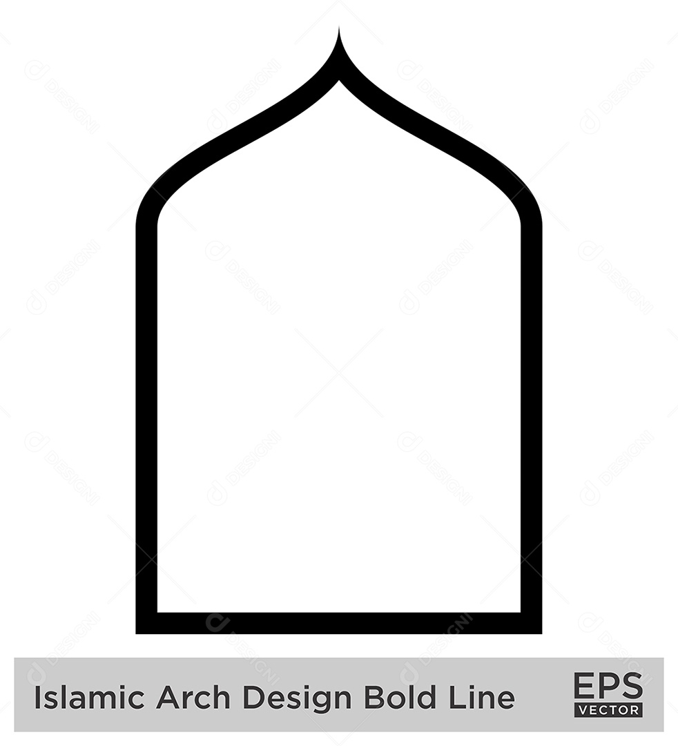 Modelo de Arco Islâmico Vetor EPS