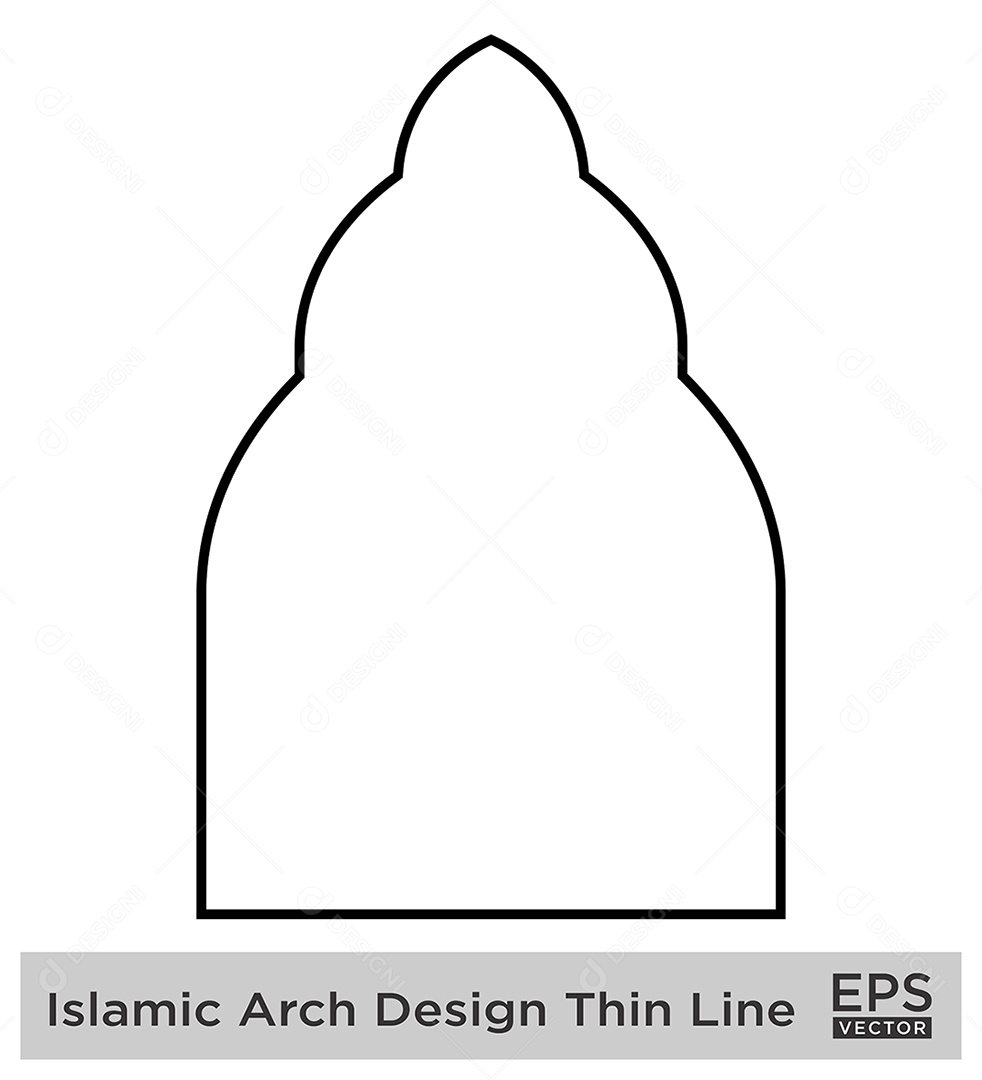 Modelo de Arco Islâmico Vetor EPS