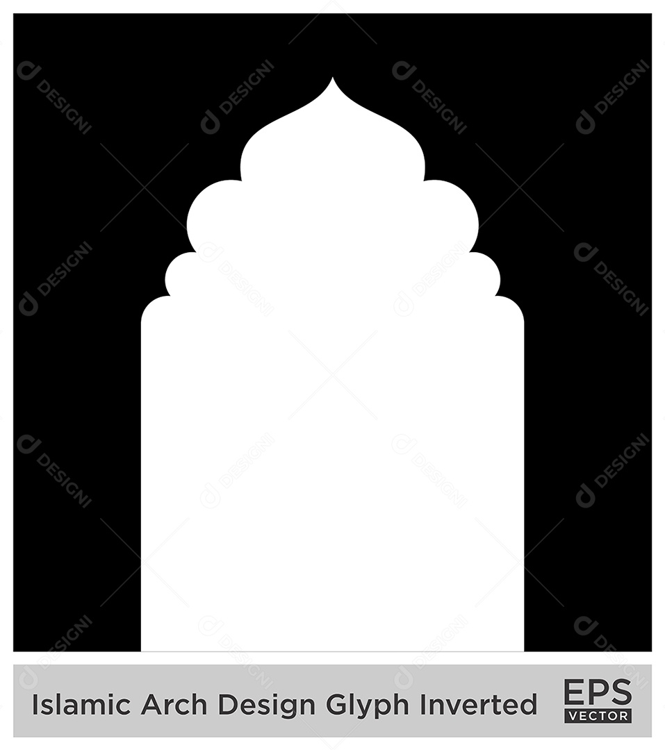 Modelo de Arco Islâmico Vetor EPS