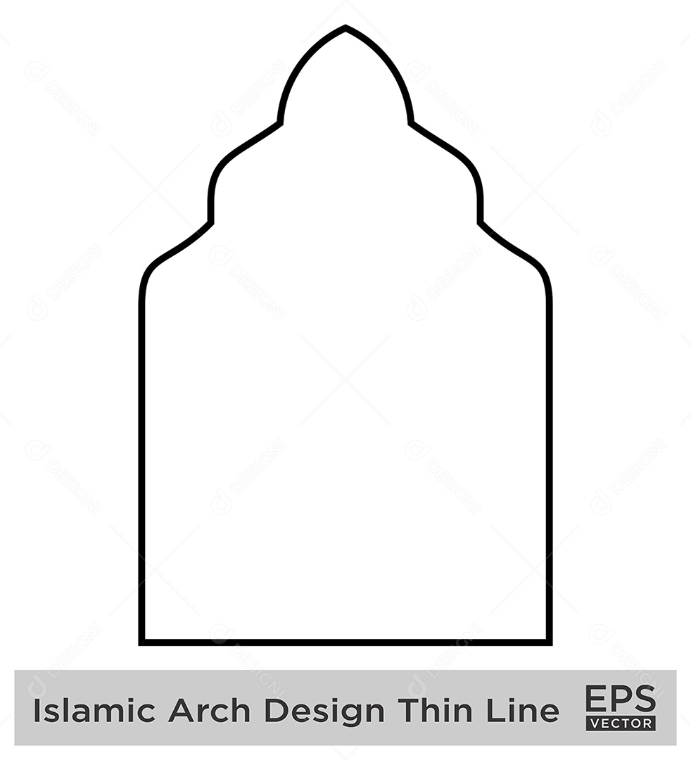 Modelo de Arco Islâmico Vetor EPS