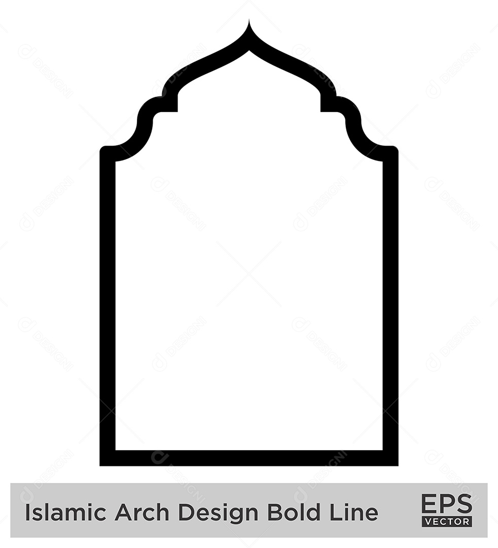 Modelo de Arco Islâmico Vetor EPS