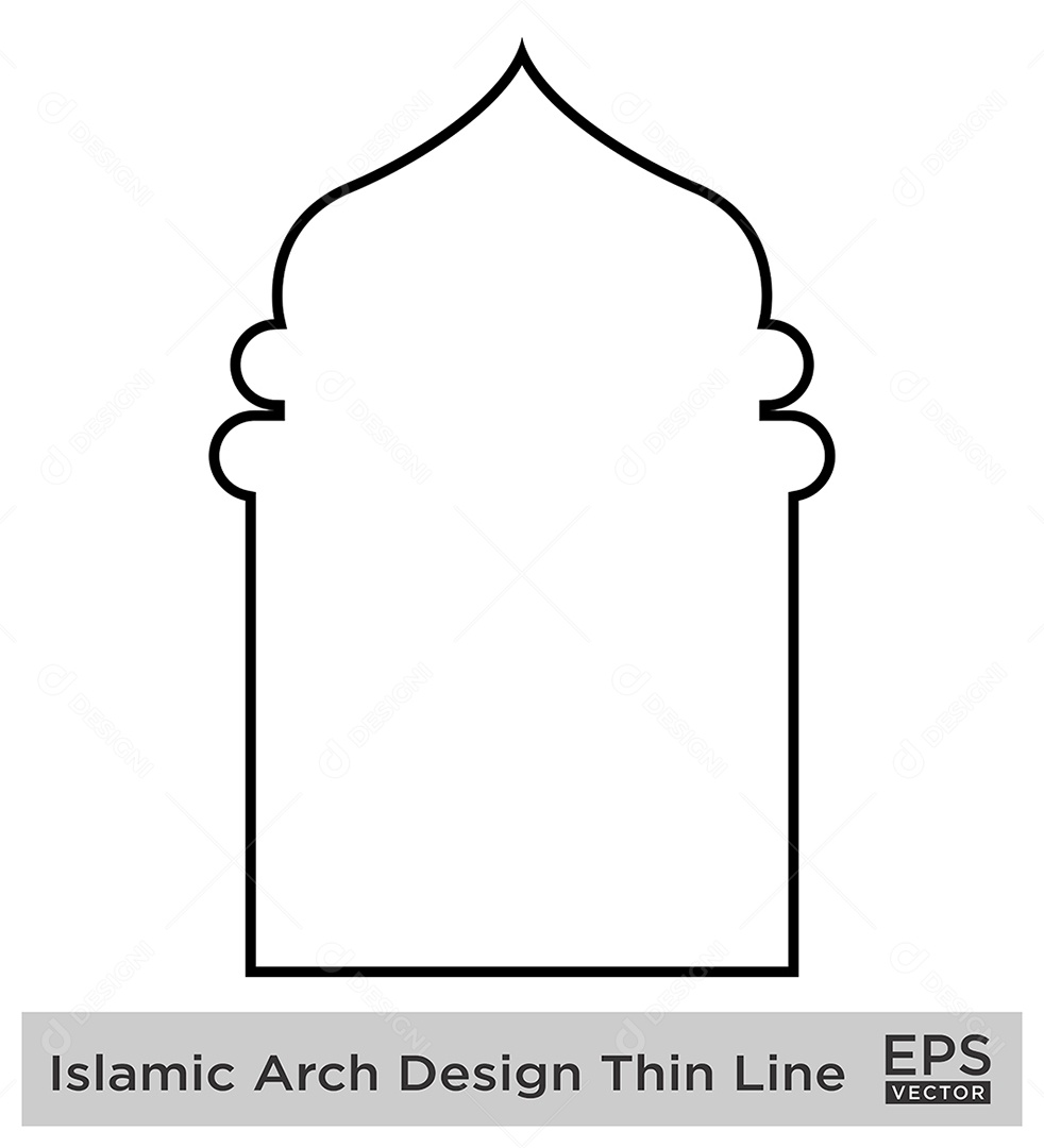Modelo de Arco Islâmico Vetor EPS