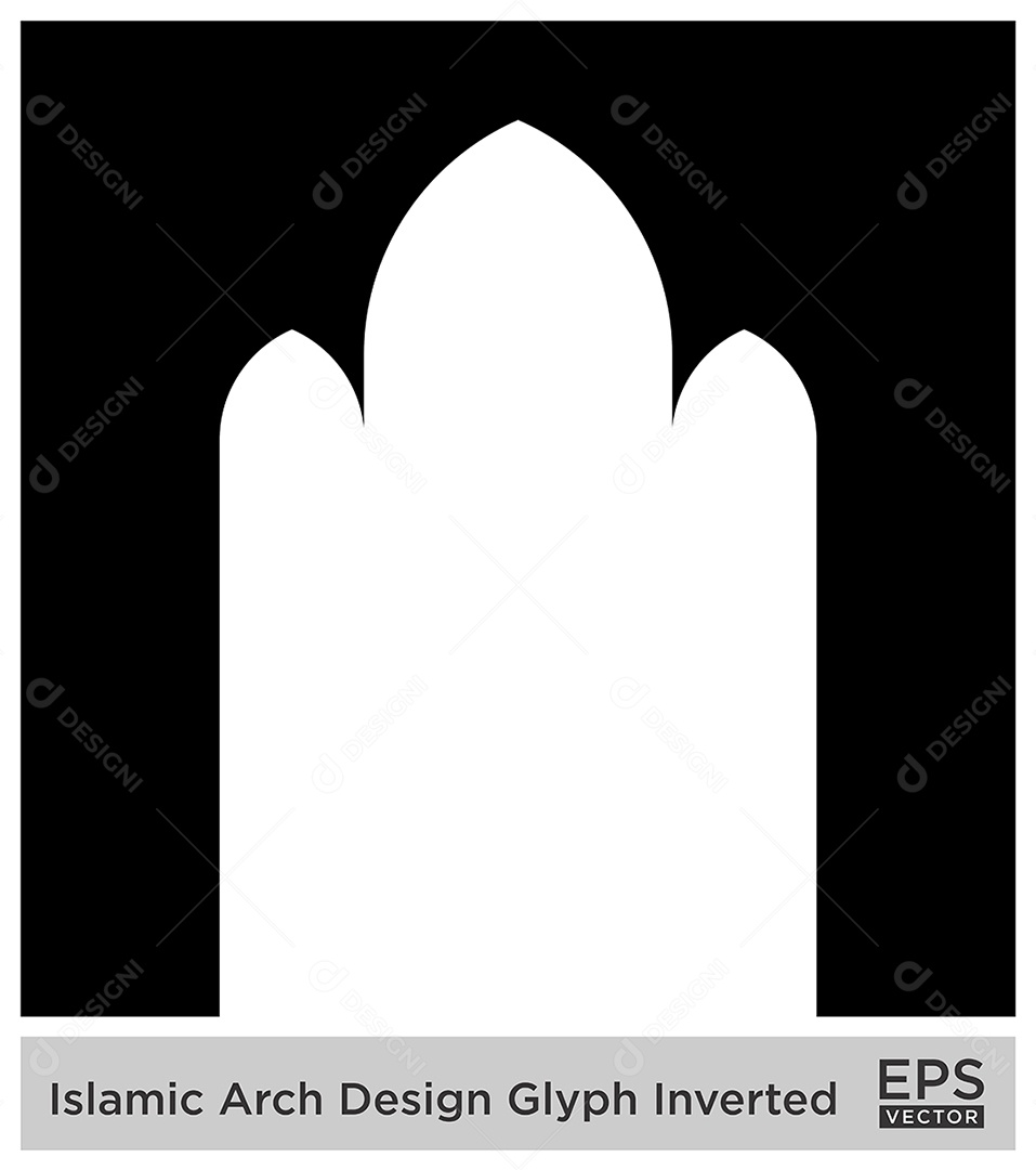 Modelo de Arco Islâmico Vetor EPS