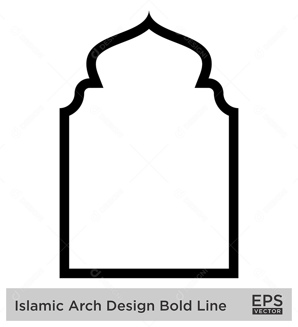 Modelo de Arco Islâmico Vetor EPS