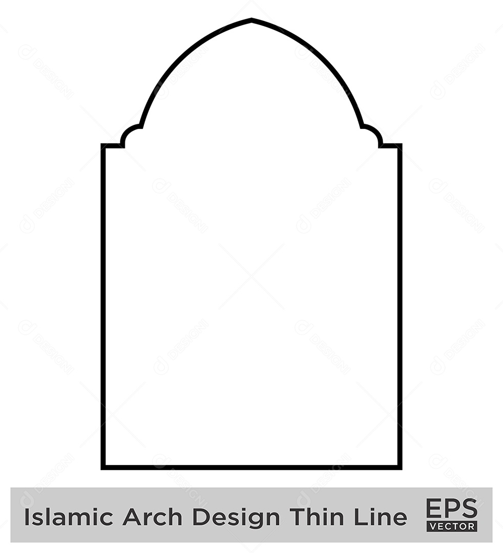 Modelo de Arco Islâmico Vetor EPS