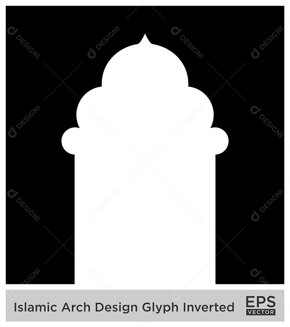 Modelo de Arco Islâmico Vetor EPS