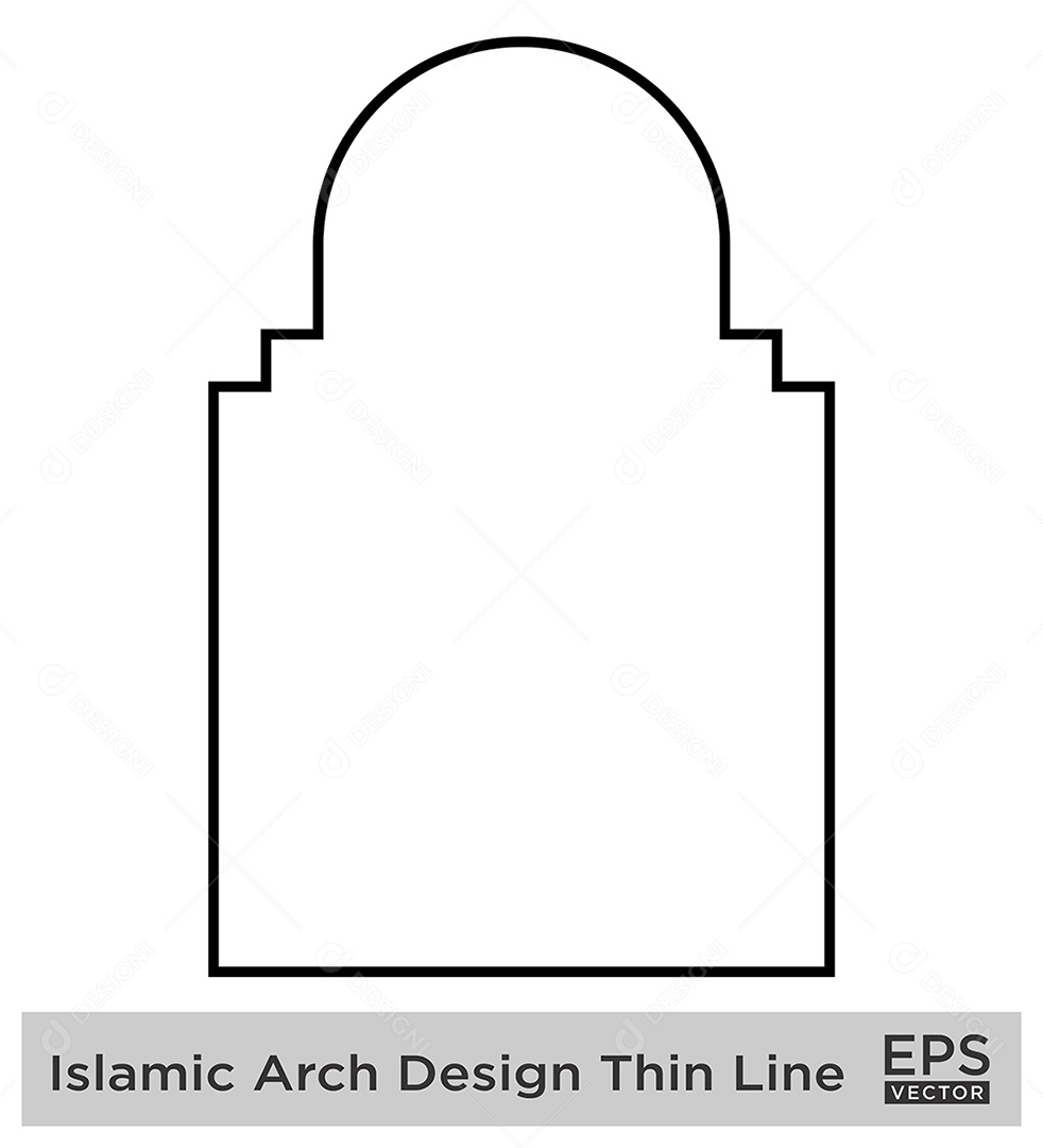 Modelo de Arco Islâmico Vetor EPS