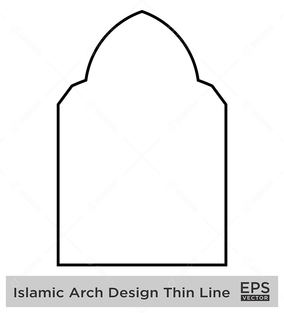 Modelo de Arco Islâmico Vetor EPS