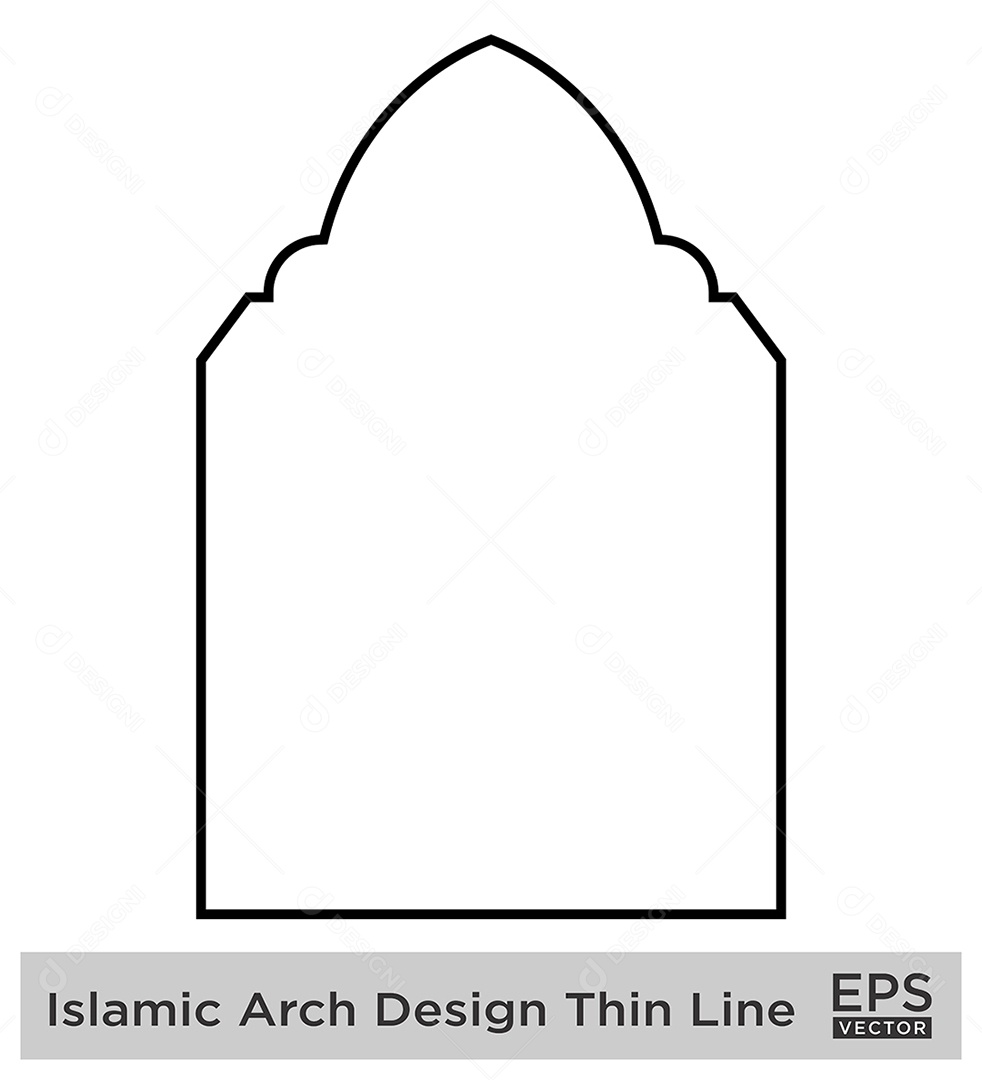 Modelo de Arco Islâmico Vetor EPS