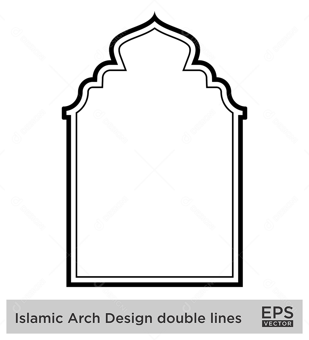 Modelo de Arco Islâmico Vetor EPS