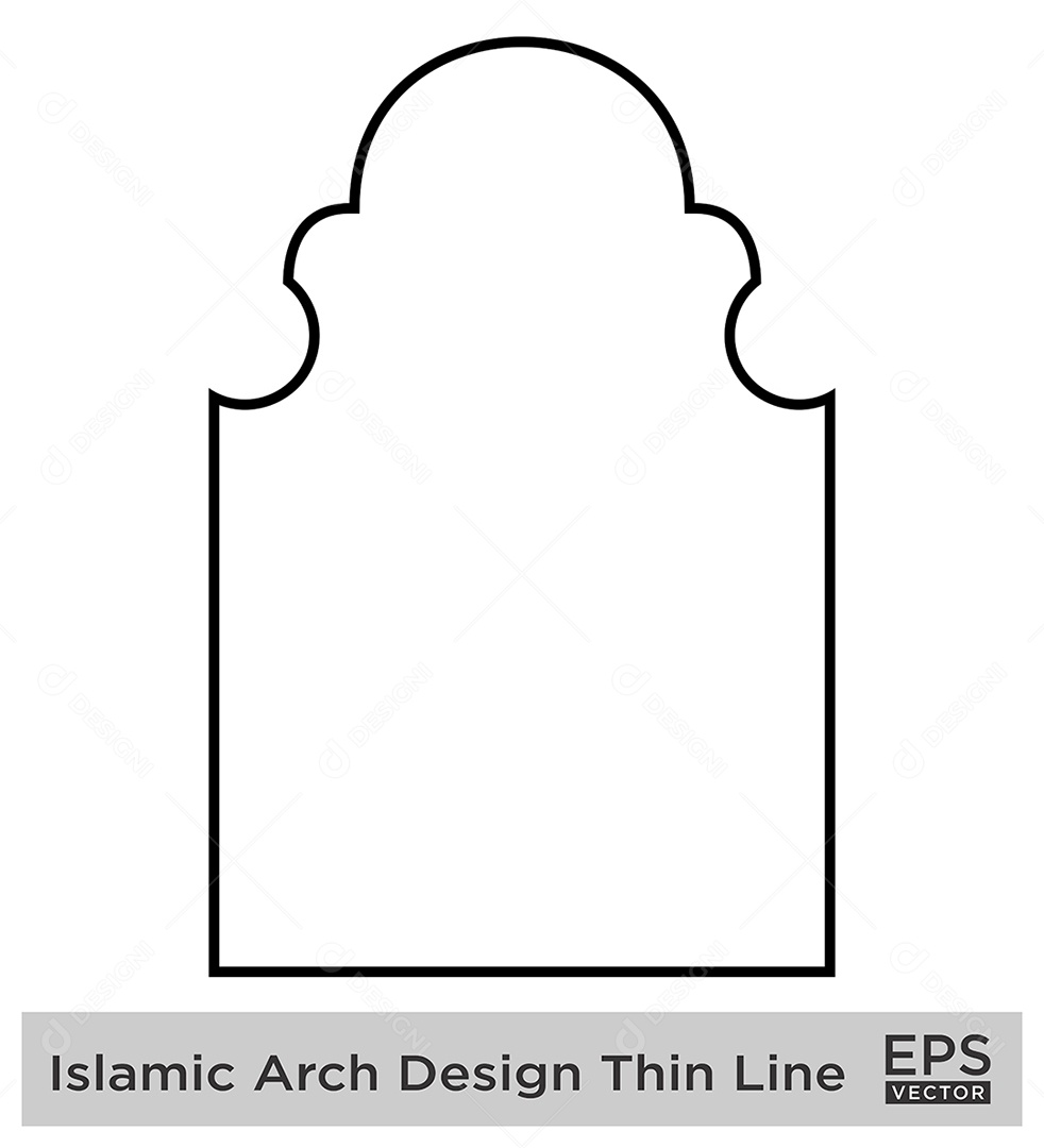 Modelo de Arco Islâmico Vetor EPS