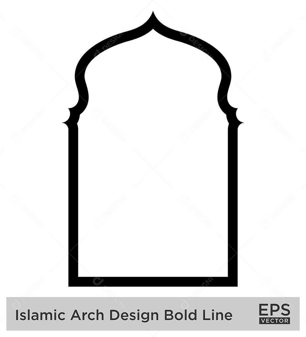 Modelo de Arco Islâmico Vetor EPS