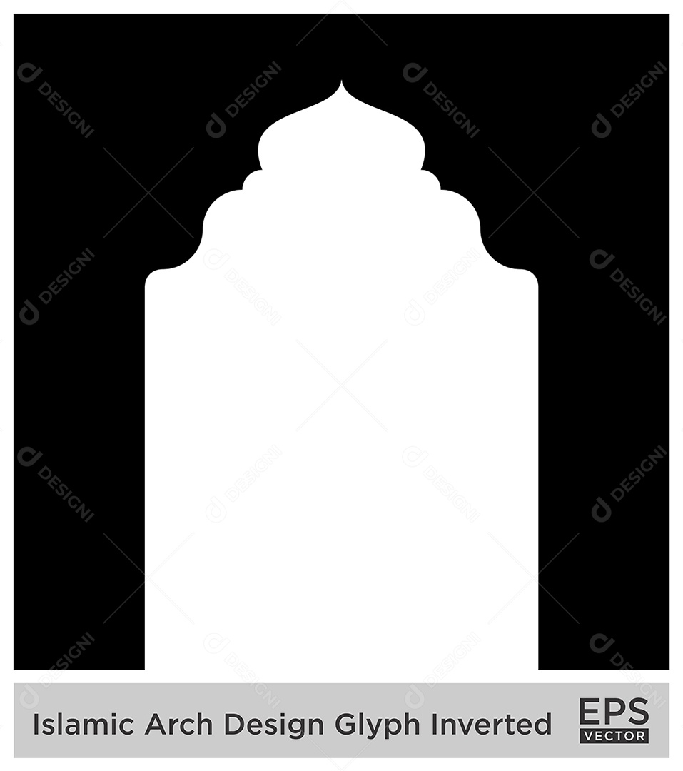 Modelo de Arco Islâmico Vetor EPS