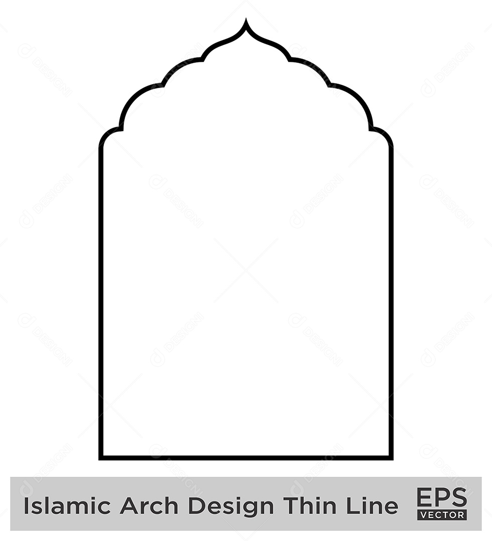 Modelo de Arco Islâmico Vetor EPS