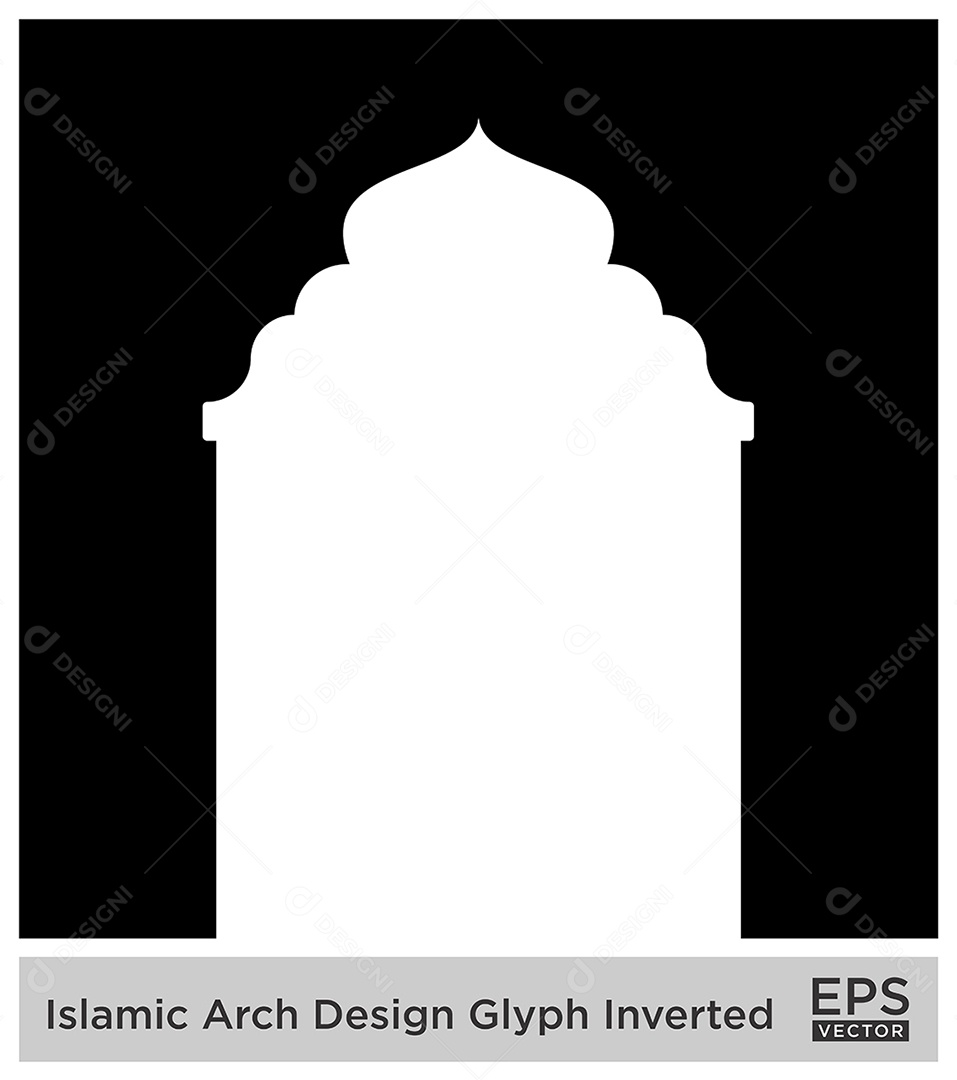 Modelo de Arco Islâmico Vetor EPS