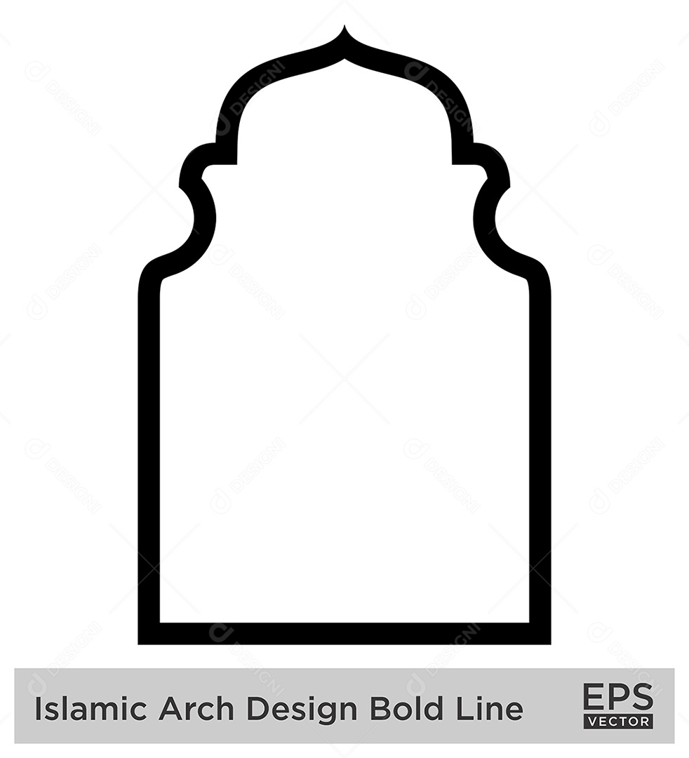 Modelo de Arco Islâmico Vetor EPS