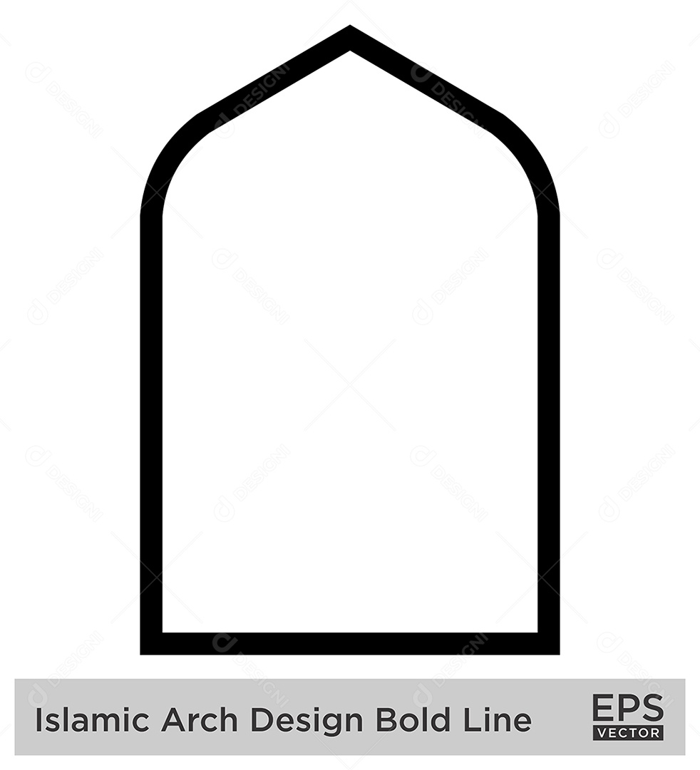 Modelo de Arco Islâmico Vetor EPS