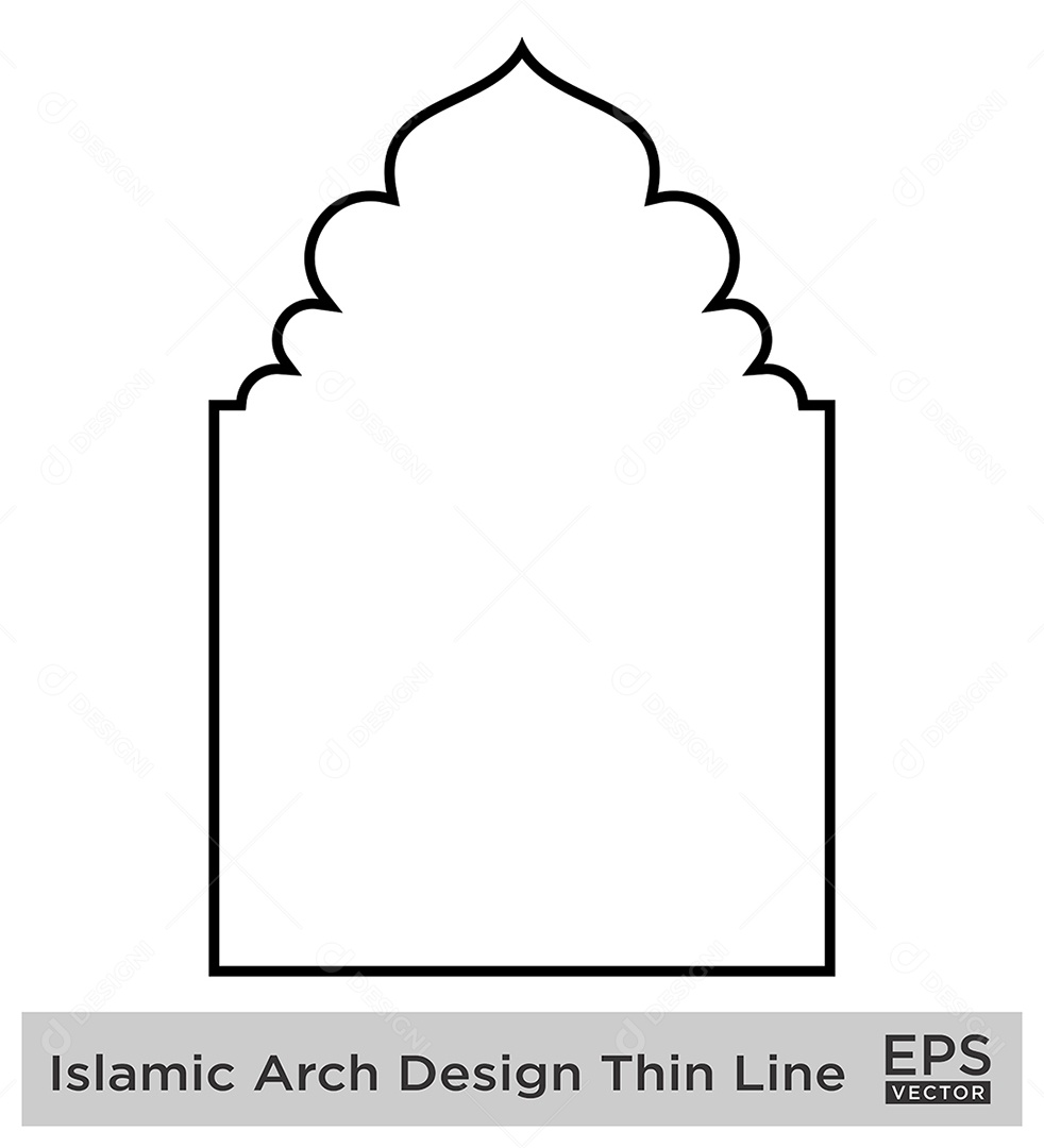 Modelo de Arco Islâmico Vetor EPS