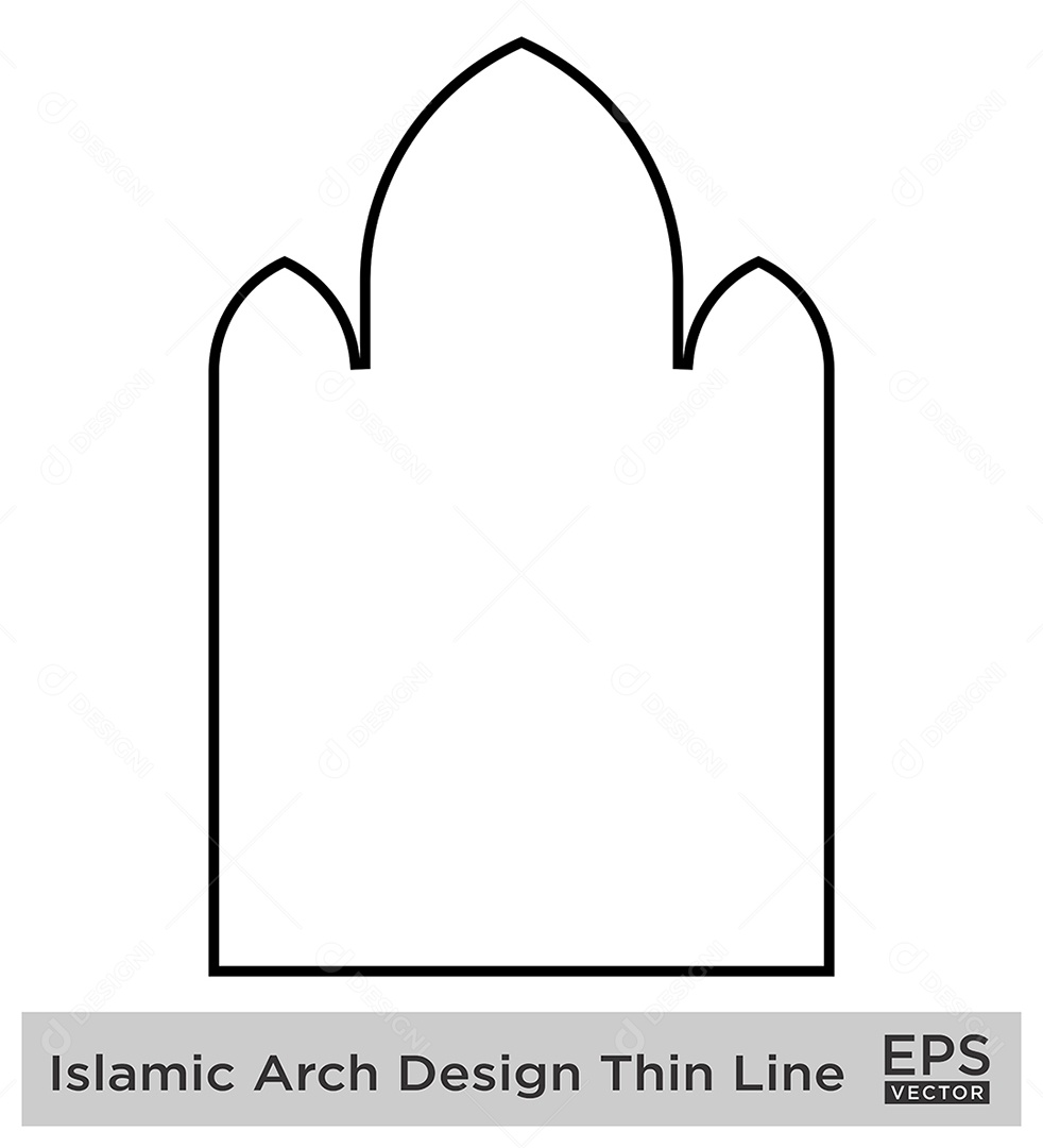 Modelo de Arco Islâmico Vetor EPS