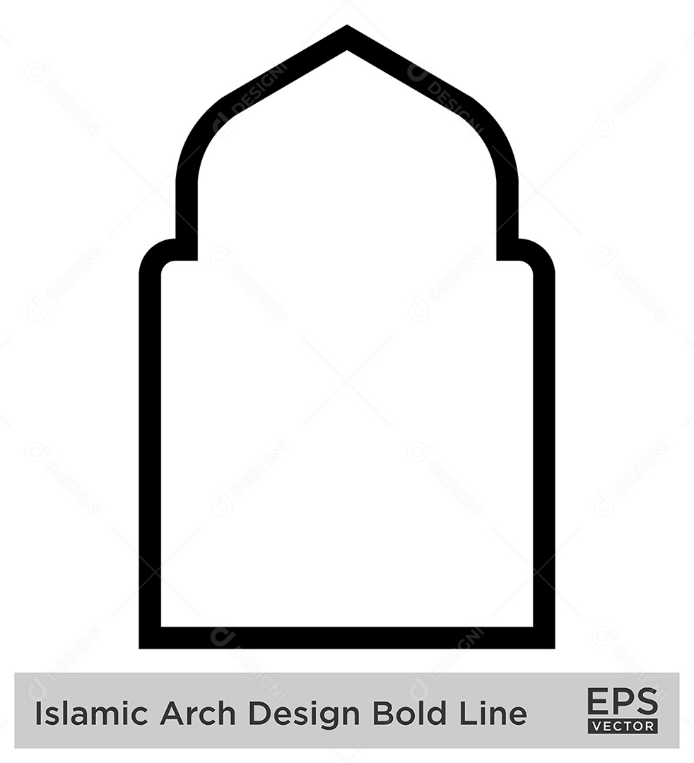 Modelo de Arco Islâmico Vetor EPS