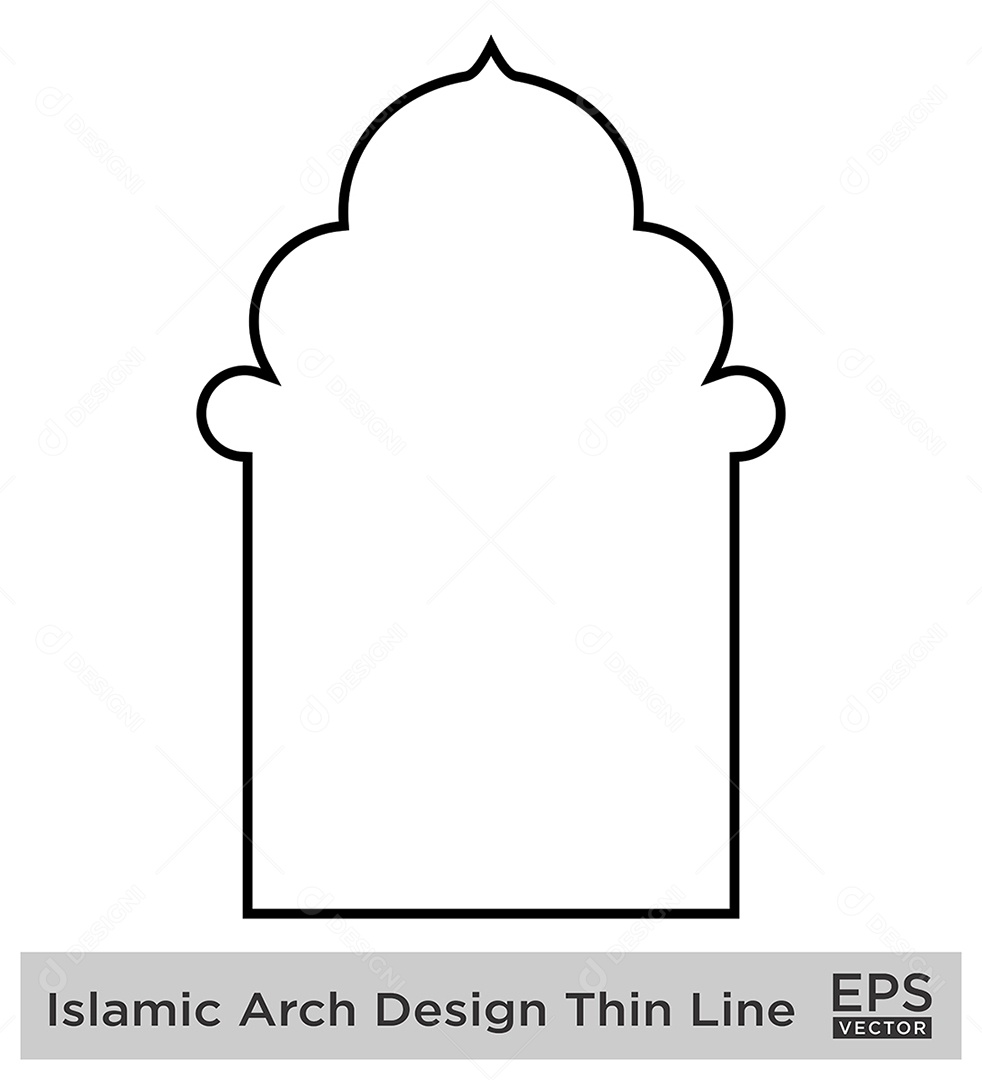 Modelo de Arco Islâmico Vetor EPS