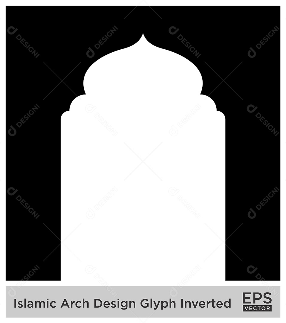 Modelo de Arco Islâmico Vetor EPS