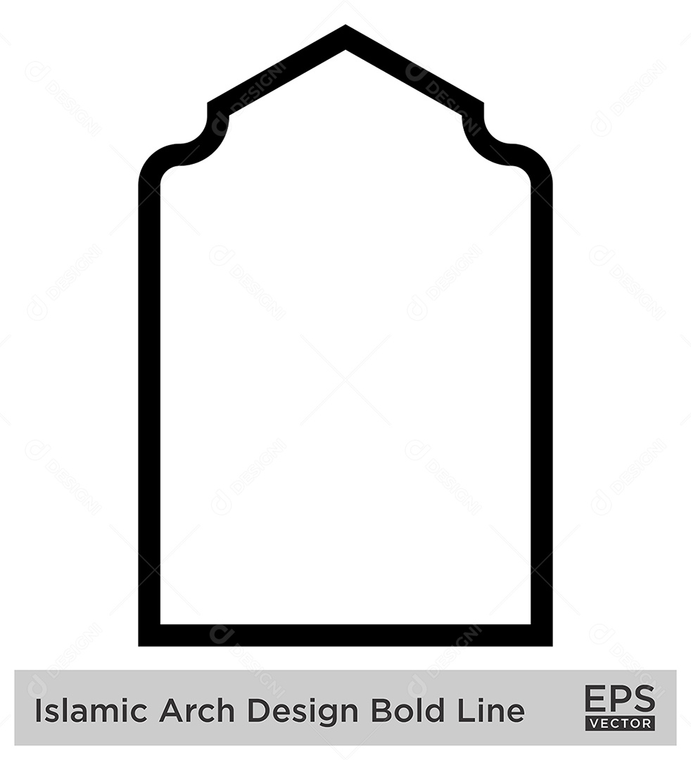Modelo de Arco Islâmico Vetor EPS