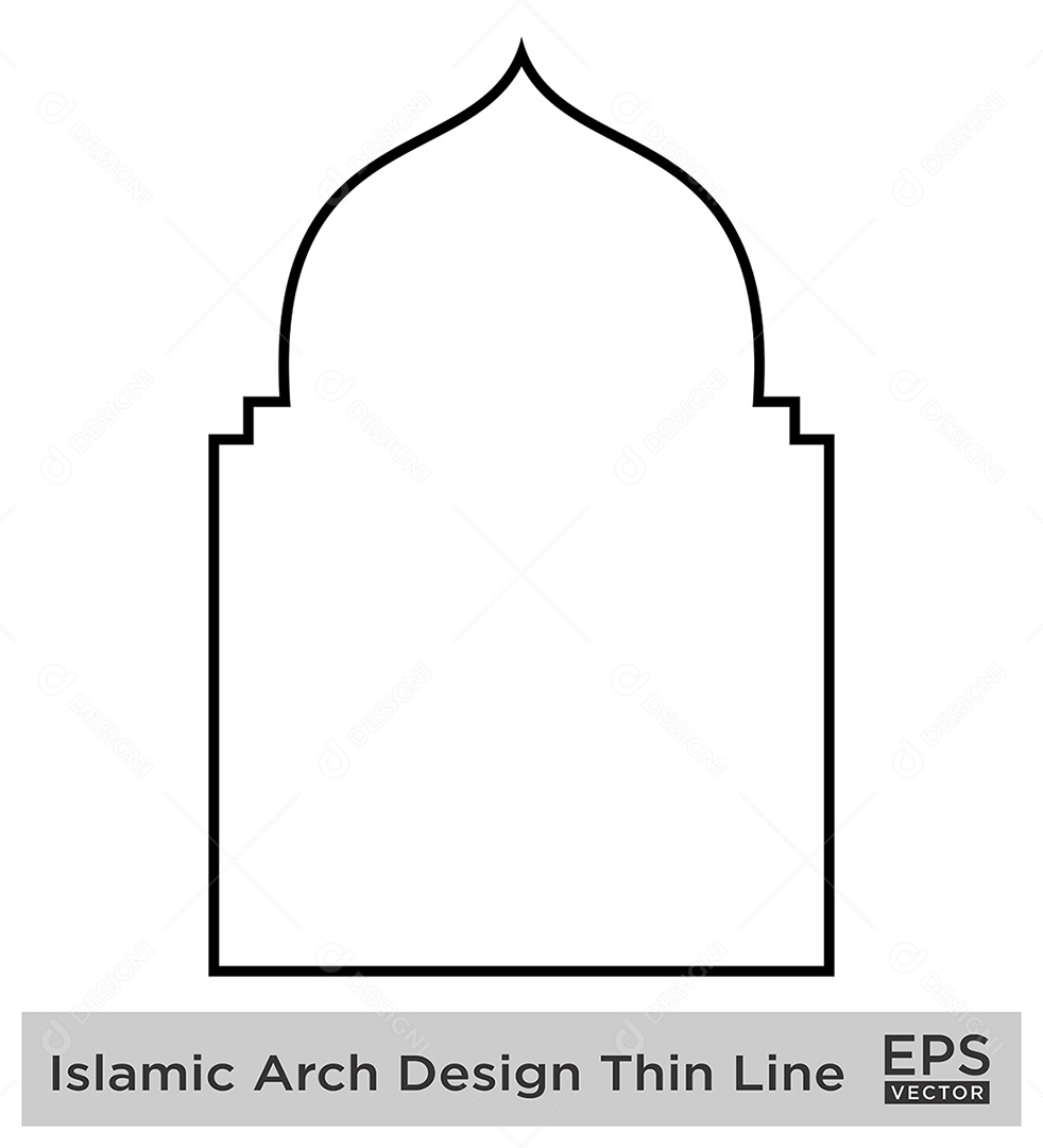 Modelo de Arco Islâmico Vetor EPS