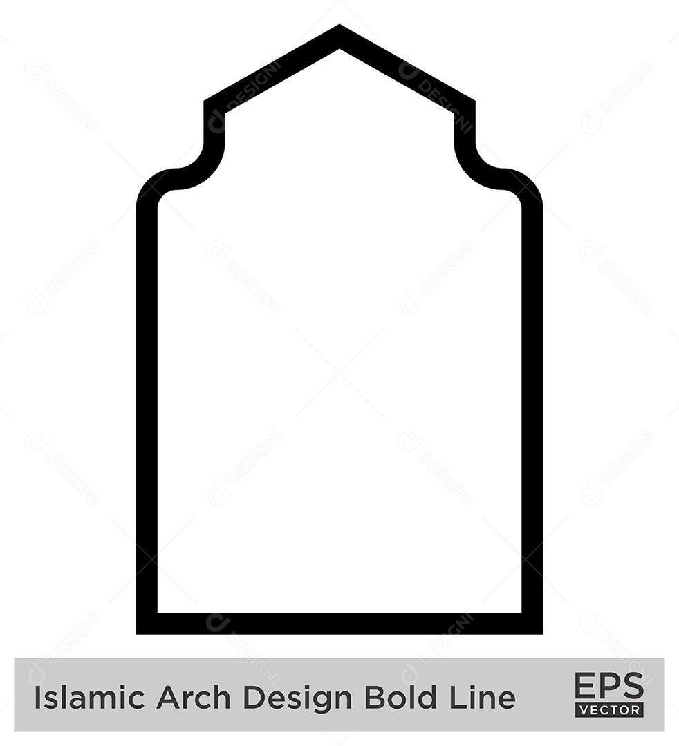 Modelo de Arco Islâmico Vetor EPS