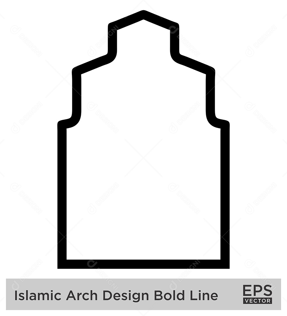Modelo de Arco Islâmico Ilustração Vetor EPS