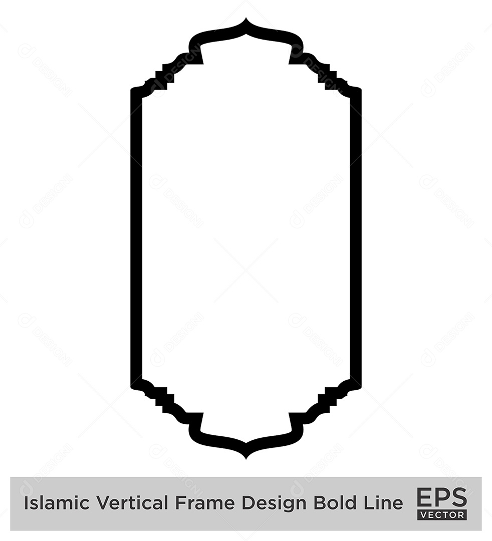 Moldura Vertical islâmica Vetor EPS