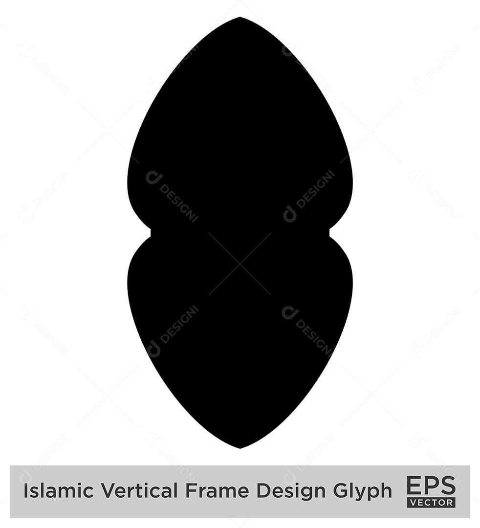 Moldura Vertical islâmica Vetor EPS