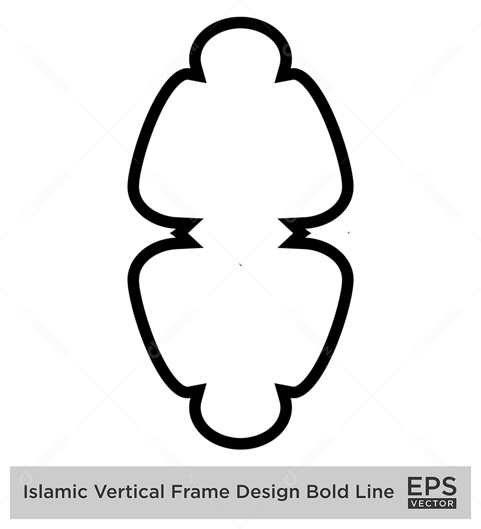 Moldura Vertical islâmica Vetor EPS