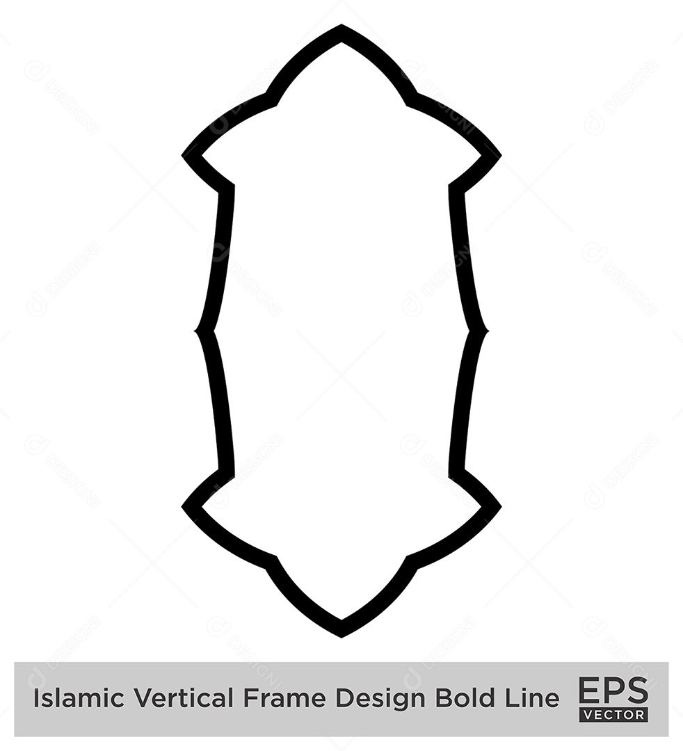 Moldura Vertical islâmica Vetor EPS