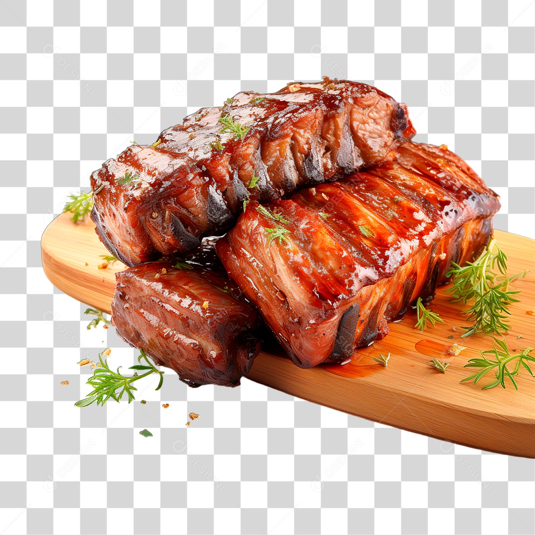 Costela Assada PNG Transparente
