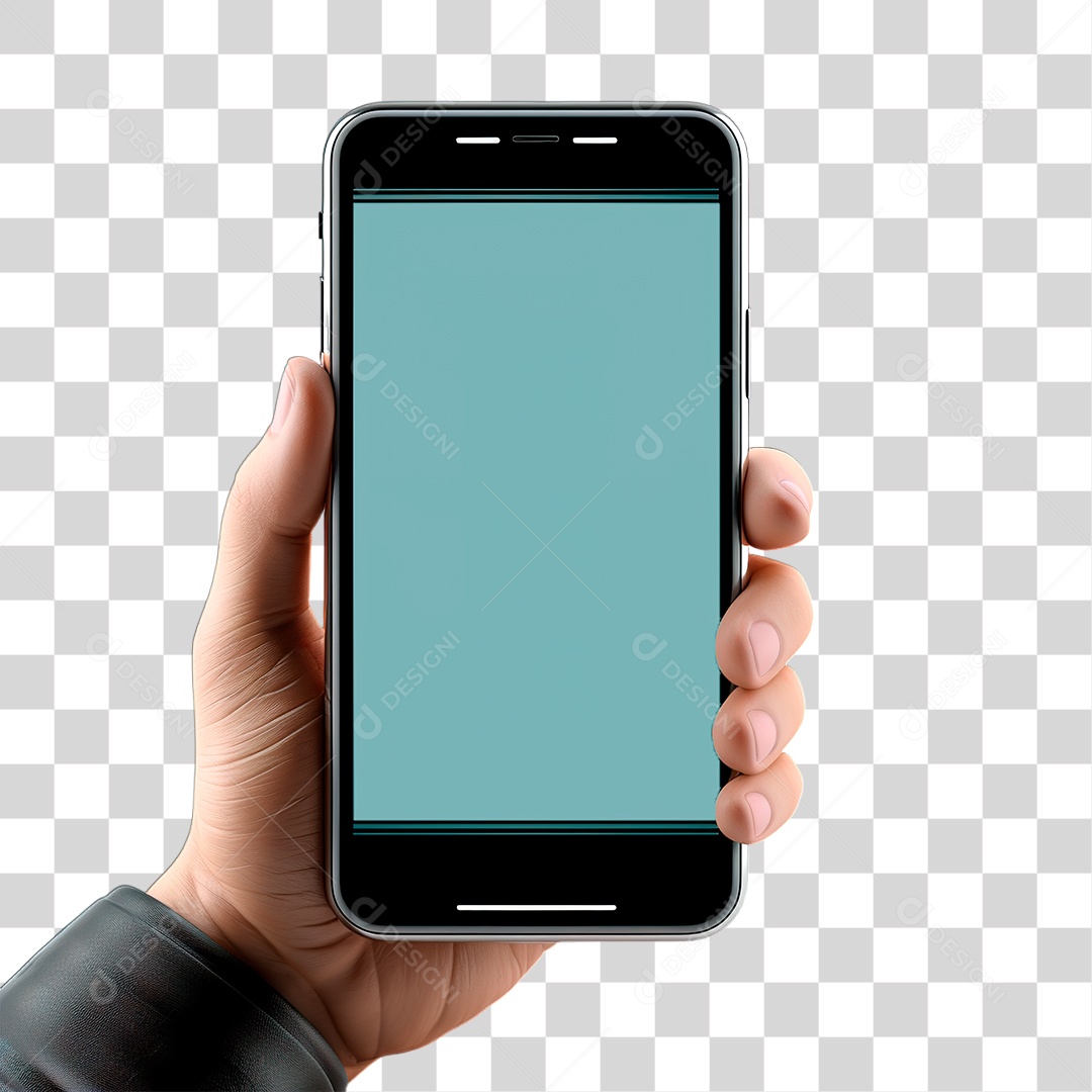 Mão Segurando Celular PNG Transparente