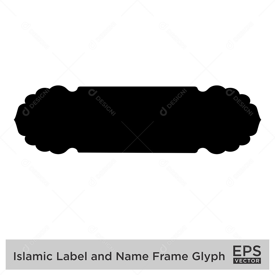 Moldura Horizontal Islâmica Ilustração Vetor EPS