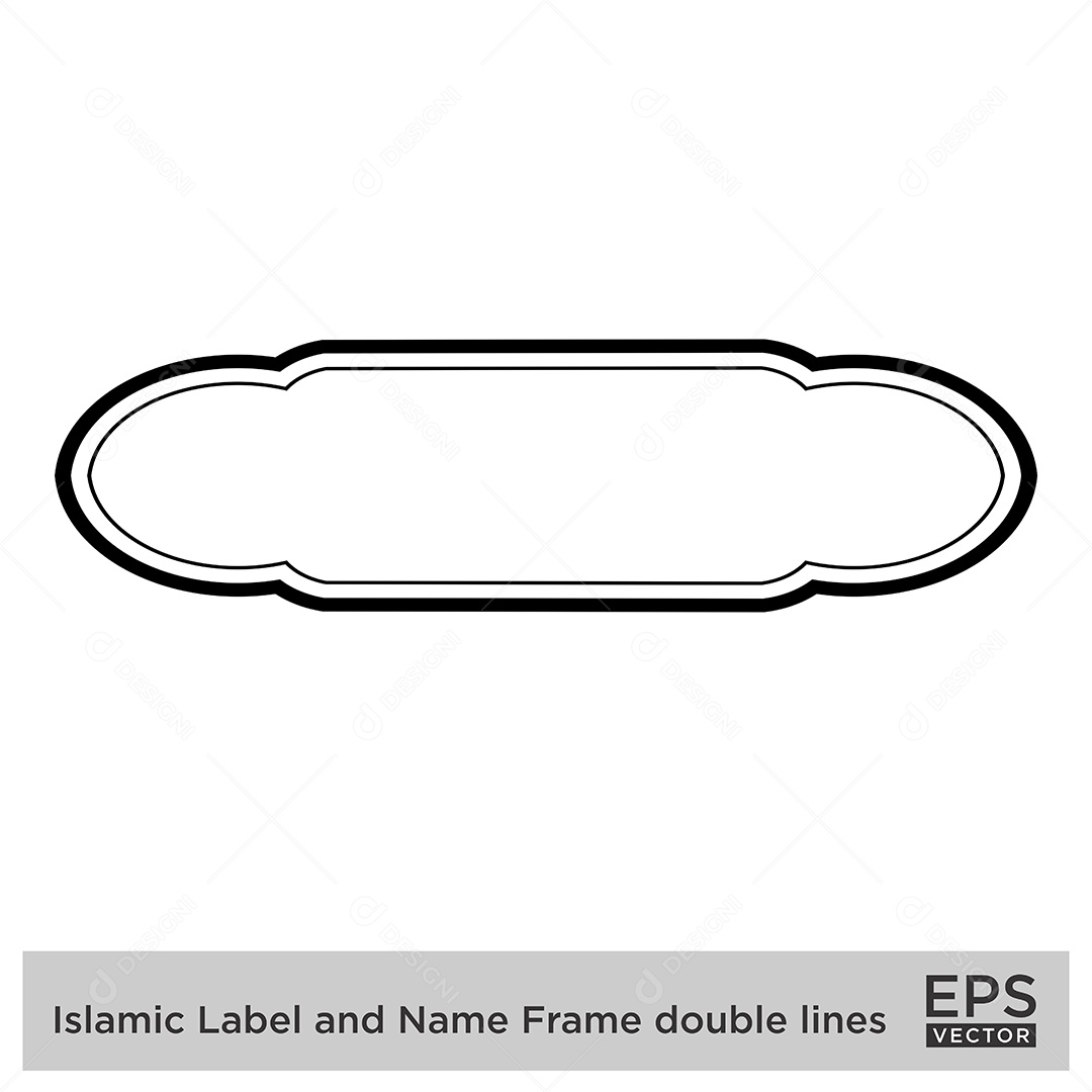 Moldura Horizontal Islâmica Ilustração Vetor EPS