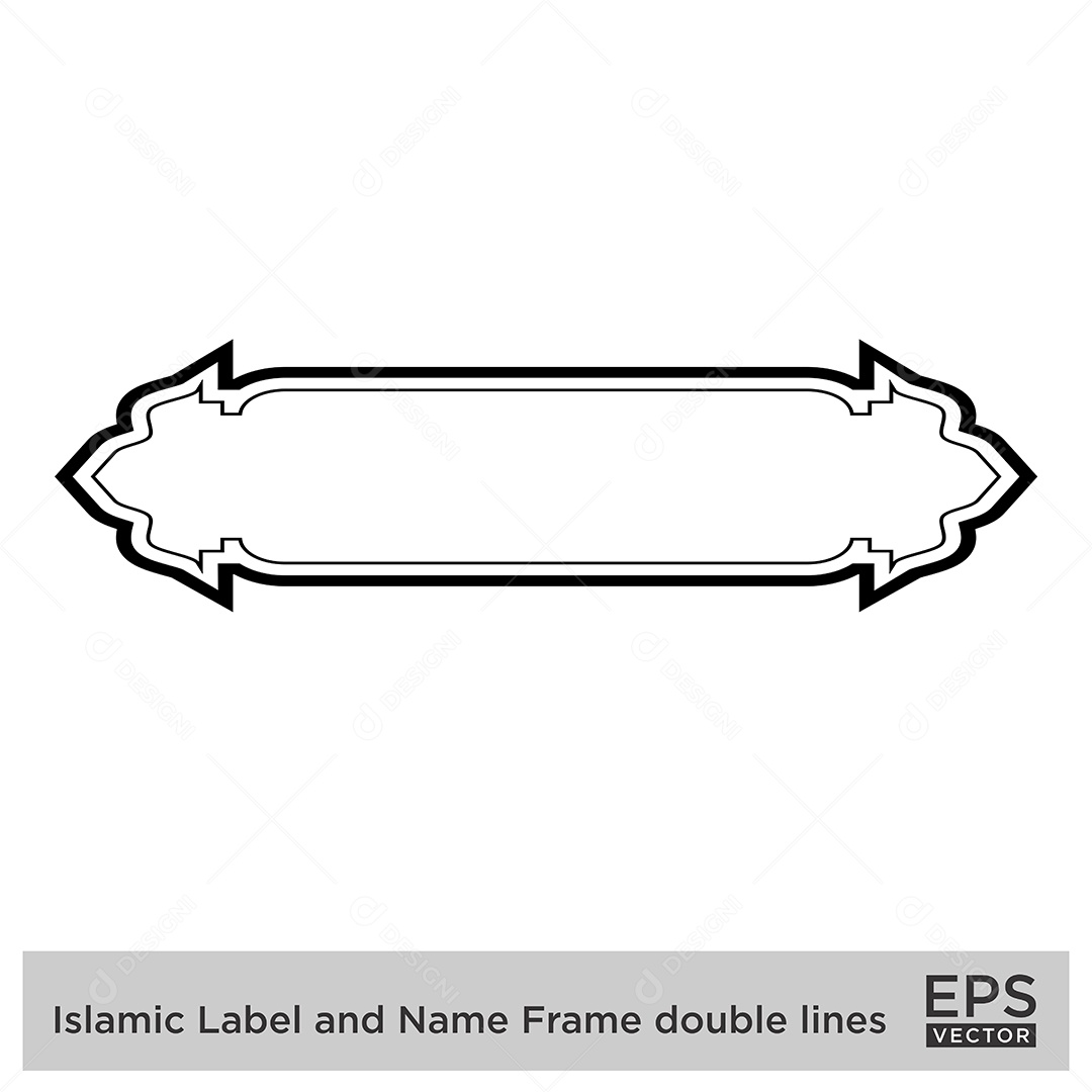 Moldura Horizontal Islâmica Vetor EPS