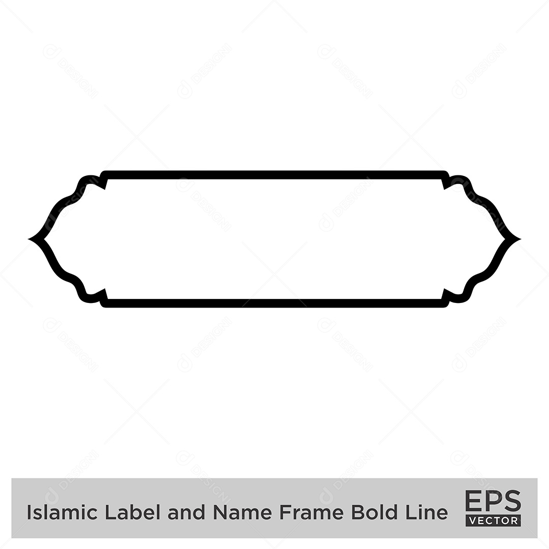 Moldura Horizontal Islâmica Vetor EPS