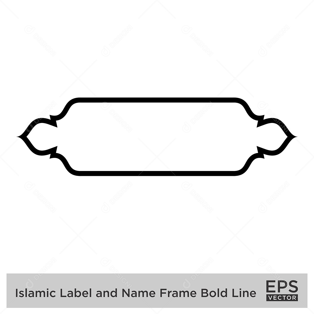 Moldura Horizontal Islâmica Vetor EPS