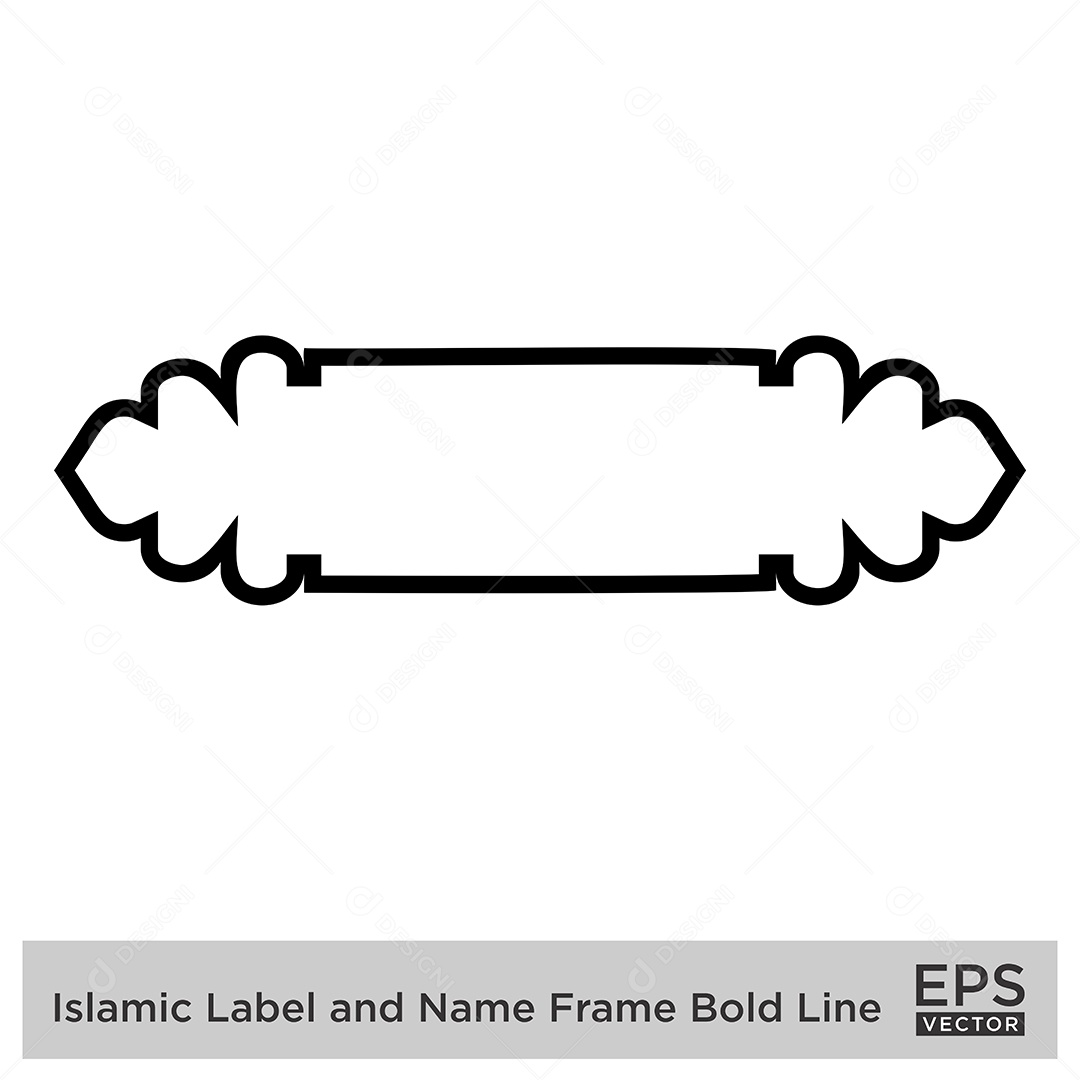 Moldura Horizontal Islâmica Vetor EPS