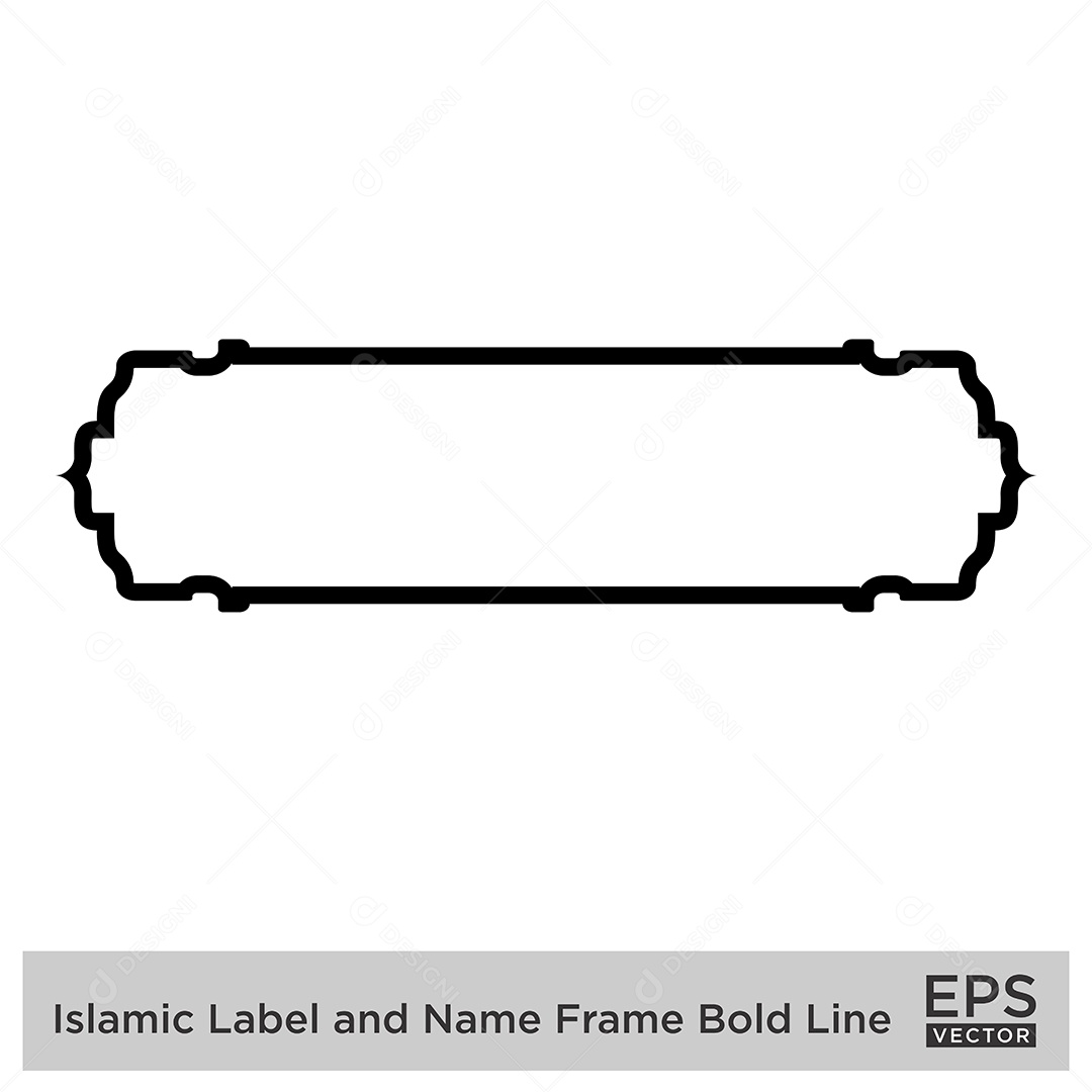 Moldura Horizontal Islâmica Vetor EPS