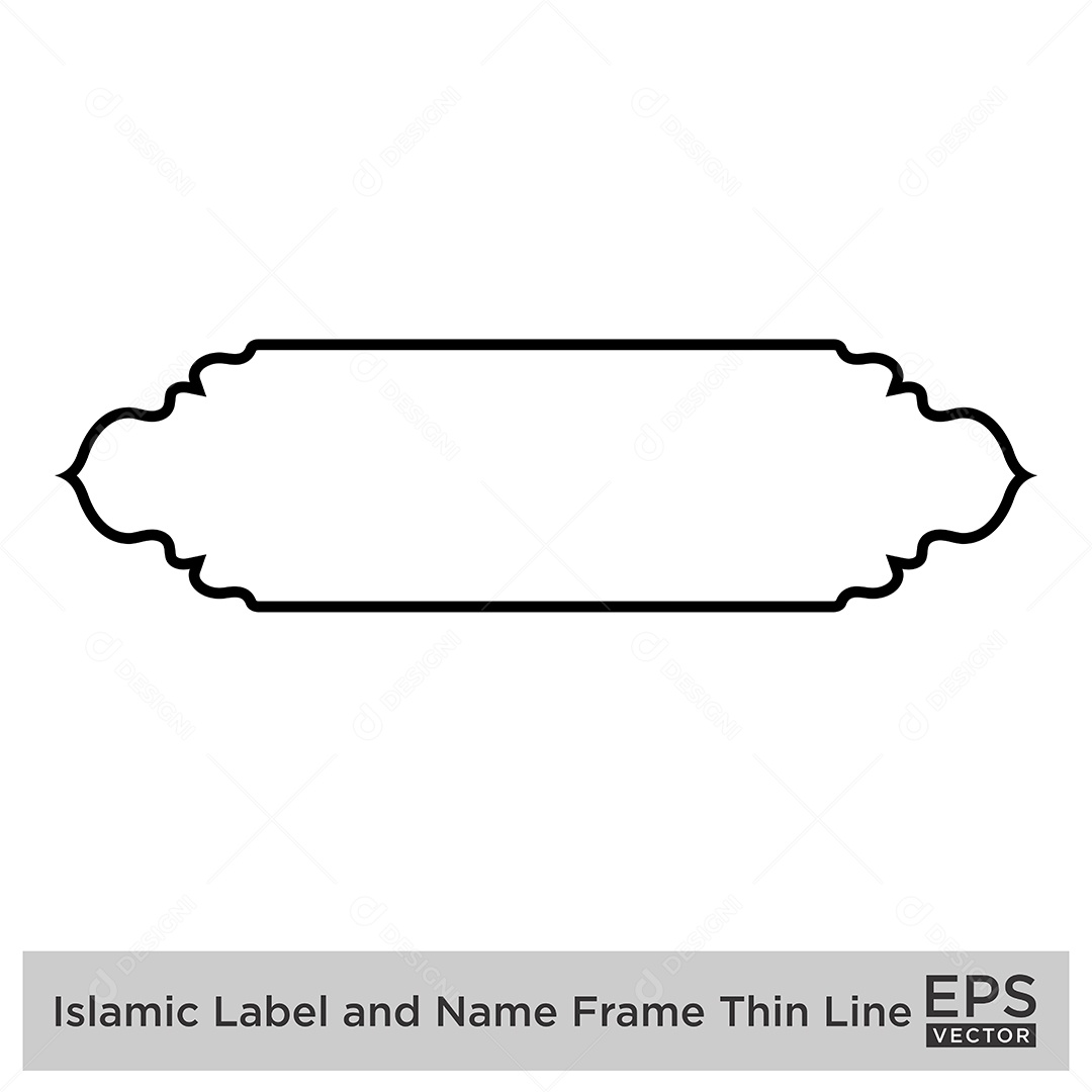 Moldura Horizontal Islâmica Vetor EPS