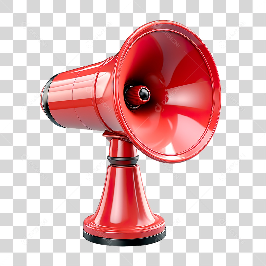 Megafone Vermelho PNG Transparente