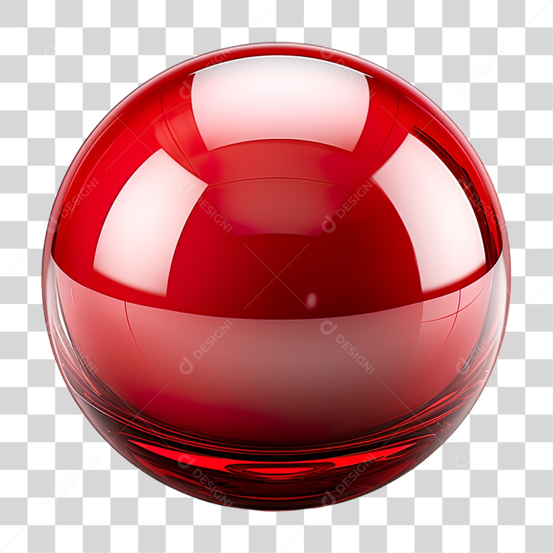 Esfera Vermelha PNG Transparente