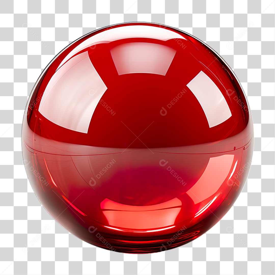 Esfera Vermelha PNG Transparente